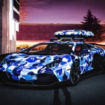 Die schönsten Sportwagen 2013 - Lamborghini x BAPE Arctic Camo Aventador with Ski Box